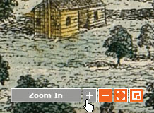 zooming in by clicking the orange + button